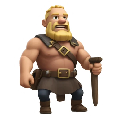 Dad hog rider from clash of clans sticker