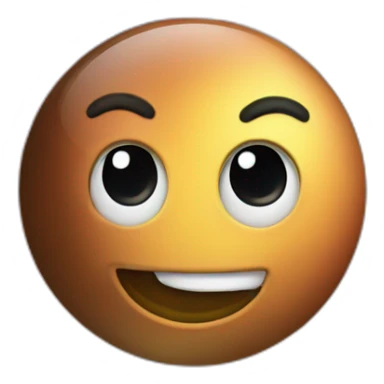 planet Mercury with a cartoon saluting face sticker