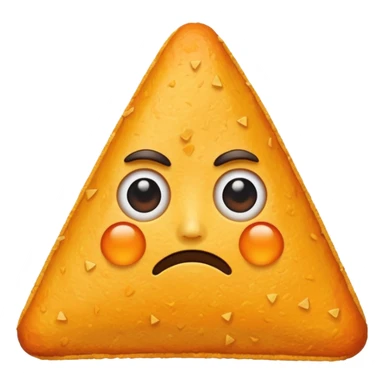 A doritos with sad face sticker