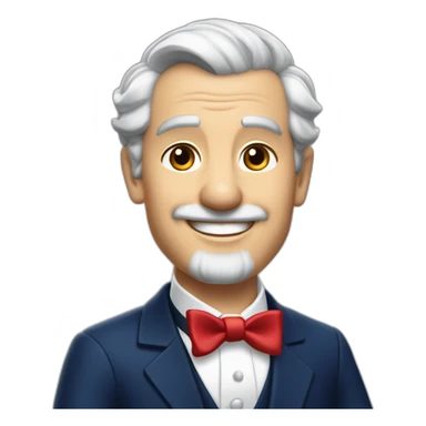jenkins-a-gray-haired-balding-butler-wearning-navy-blue-dinner-jacket-with-red-bow-tie-smiling-without-glasses sticker