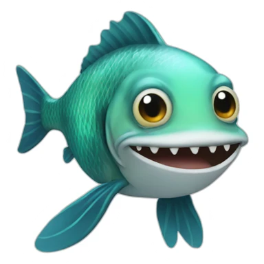fish wearing cat costume sticker