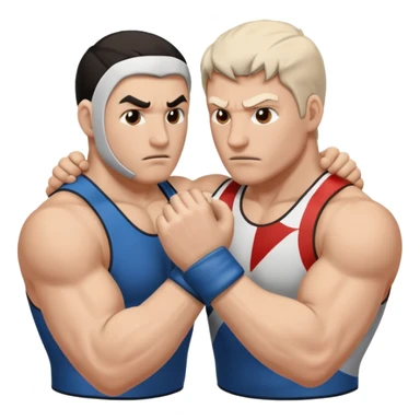 two white hands thumb wrestling sticker