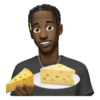 Travis scott with Mouse and cheese sticker