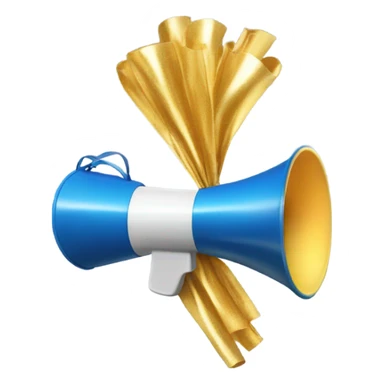 cheer poms and movie megaphone sticker