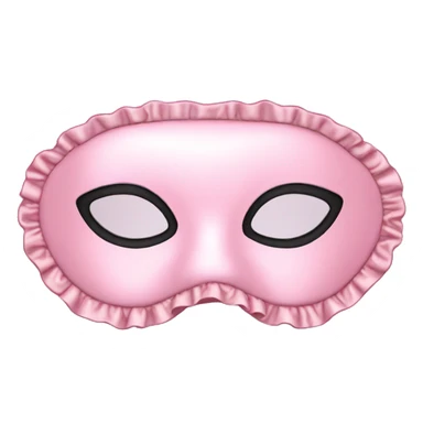 Light pink Frilly satin bedtime mask sticker