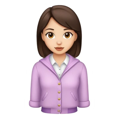 Emoji for the insta storie “me”. Brunette girl nice sexy  sticker