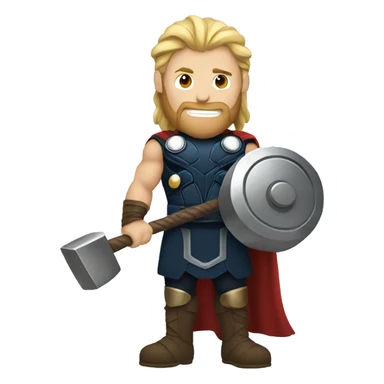 Thor holding a hammer sticker