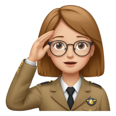 glasses Salute with tear coming out eye sticker