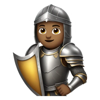 boy in knight's dress ready for tournament with lance and shield sticker