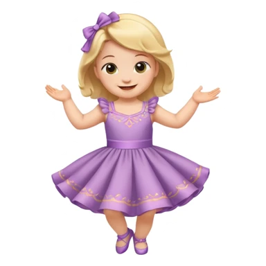Baby dancing in a dress  sticker