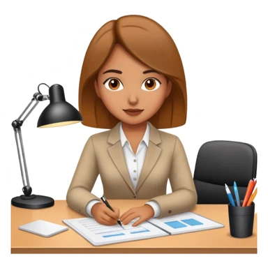 girl designer working in office sticker