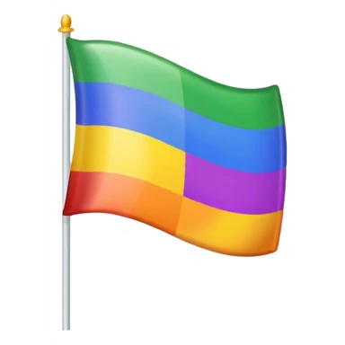 Gay pride emoji flag sticker