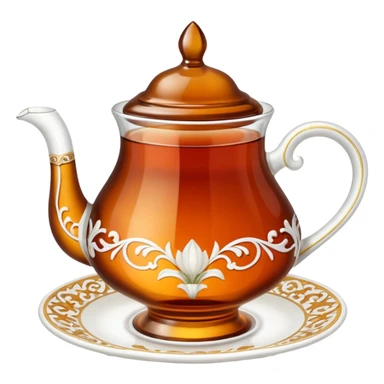 Turkish tea in the turkish tea cup sticker