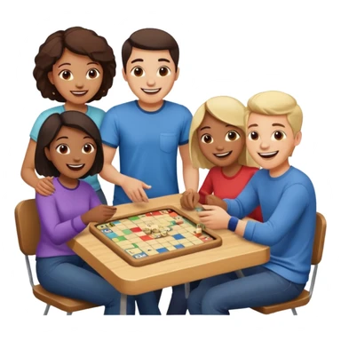 group of friends playing a game sticker