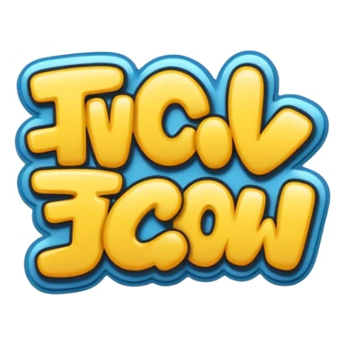 “Emoji-style graffiti text saying ‘TYCW.’, bold smooth strokes, cartoon style, thick rounded lines, modern emoji aesthetic, clean vector look, high contrast, centered composition, transparent background, flat colors, no texture, no realistic effects, sticker emoji style, sticker