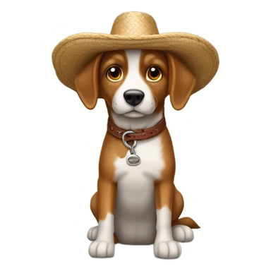 Un perro con un sombrero marrón sentado en una silla muy tranquilo de brazos cruzados rodeado de pequeñas famas de fuego sticker