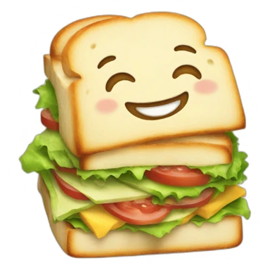 happy sandwich sticker