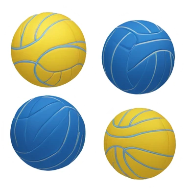 yellow and blue volleyball ball v300w sticker