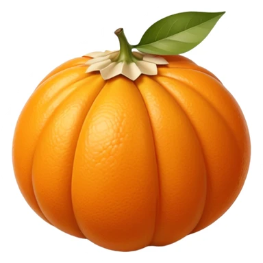 small orange fruit nestled in a delicate, papery husk partially peeled back to reveal glossy round berry inside, husk pale beige, veined, slightly translucent, curled edges, fruit smooth and vibrant, soft lighting, subtle shadows, emoji scale sticker