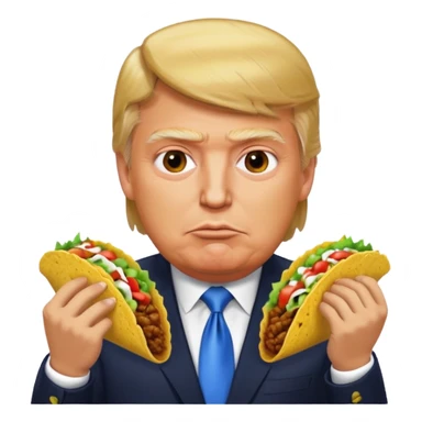 Donald Trump eating tacos sticker