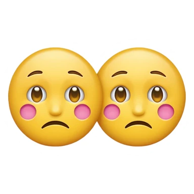 two emojis not happy stuck together no pink cheeks only two  sticker