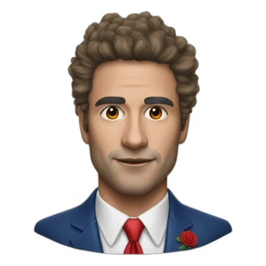 capitol hill fur hat horns guy with red and blue face paint sticker