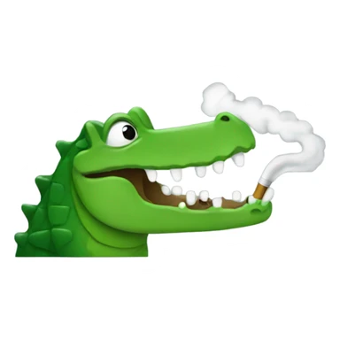 alligator smoking cigarette sticker