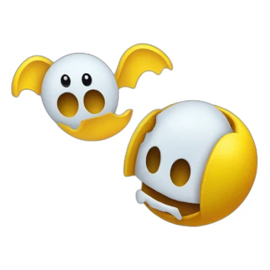 pac-man eating ghosts sticker