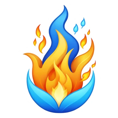Fuego azul sticker