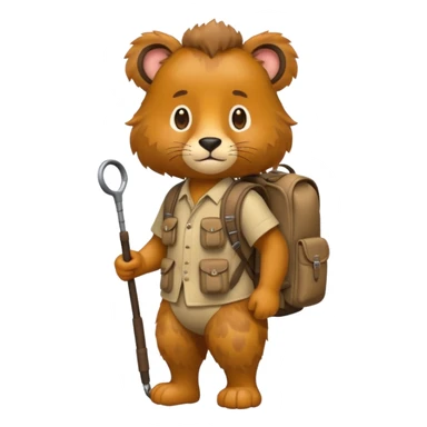  Safari Animal with Backpack  sticker