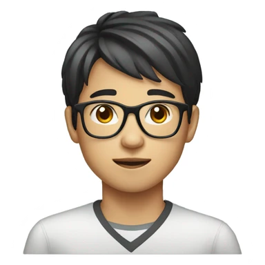 Young Vietnamese male with glasses sticker