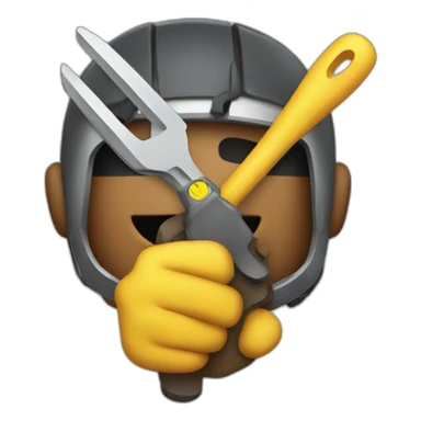 incredible super hero holding a tool sticker