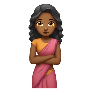 indian girl self care sticker
