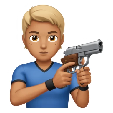 athlete gun shooting sticker