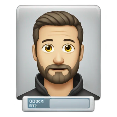 Volodymyr Zelenskyy mugshot with beard sticker