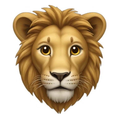 Un lion qui joue avec une souris sticker
