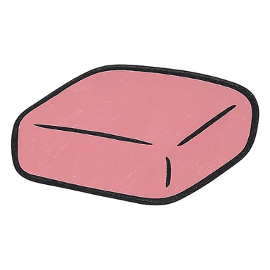 hand drawn outlined icon of a pink object, no fill, thick lines sticker