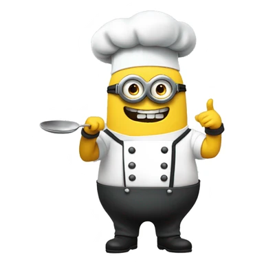 Despicable 4 character mega minion chef cooking up a storm sticker