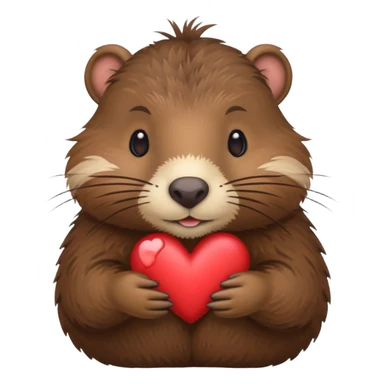 nutria con corazon para copiar y pegar en chat sticker