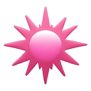 Pink rising sun sticker