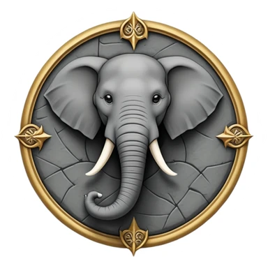 Elephant but in a Game Of Thrones Intro Sigil Form - in a square picture frame sticker