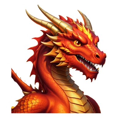 cinematic-noble-fierce-fire-dragon-portrait-emoji,-poised-and-imposing,-with-a-muscular,-scaled-body-ablaze-in-fiery-hues-of-crimson,-molten-orange,-and-molten-gold,-and-intense,-burning-eyes-that-mirror-the-heart-of-a-volcano;-rendered in detail sticker