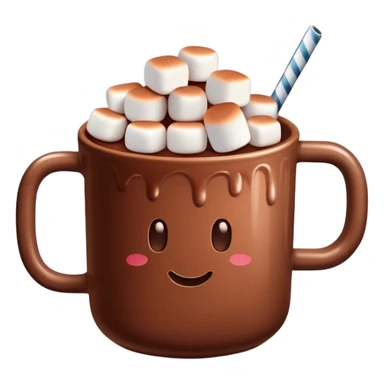cocoa with floating marshmallow sticker