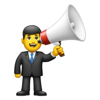 sales pitch; Holding a megaphone: Symbolizing communication and presentation, often used in sales pitches.
Dollar signs or a briefcase in the background or in one hand: Representing business, deals, and sales. sticker