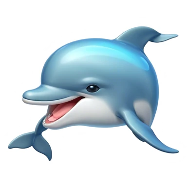 Cinematic Cute Yawning Bottlenose Dolphin Portrait Emoji, Head tilted slightly with a dramatic, wide-open yawn, showcasing a sleek, shiny glossy body with softly curved fins and drowsy, half-closed eyes, Simplified yet irresistibly adorable features, highly detailed, glowing with a soft, cozy aquatic glow, high shine, relaxed yet expressive, stylized with a hint of whimsical marine ease, soft glowing outline, capturing the essence of a drowsy yet affectionate dolphin that appears ready to stretch out and yawn its way out of the screen! sticker