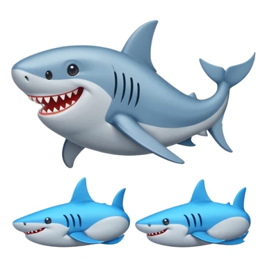 Un tiburon con pies y zapatos azules sticker