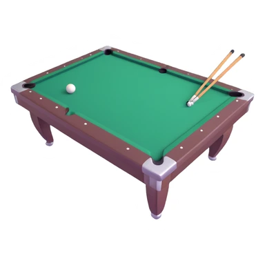 billiards pool table with cue ball and stick sticker