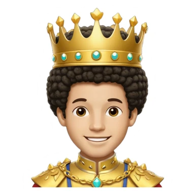 Afro white prince sticker