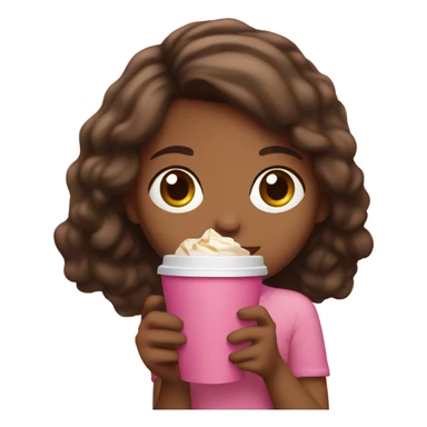 Spanish girl holding a pink Starbucks cup sticker