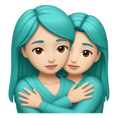 teal hugs sticker